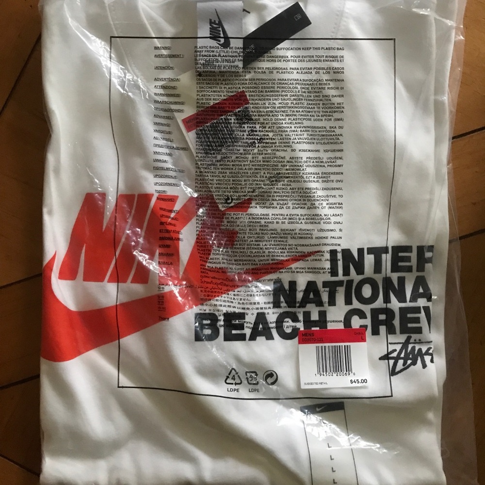 Nike x Stüssy International Beach Crew White Tee